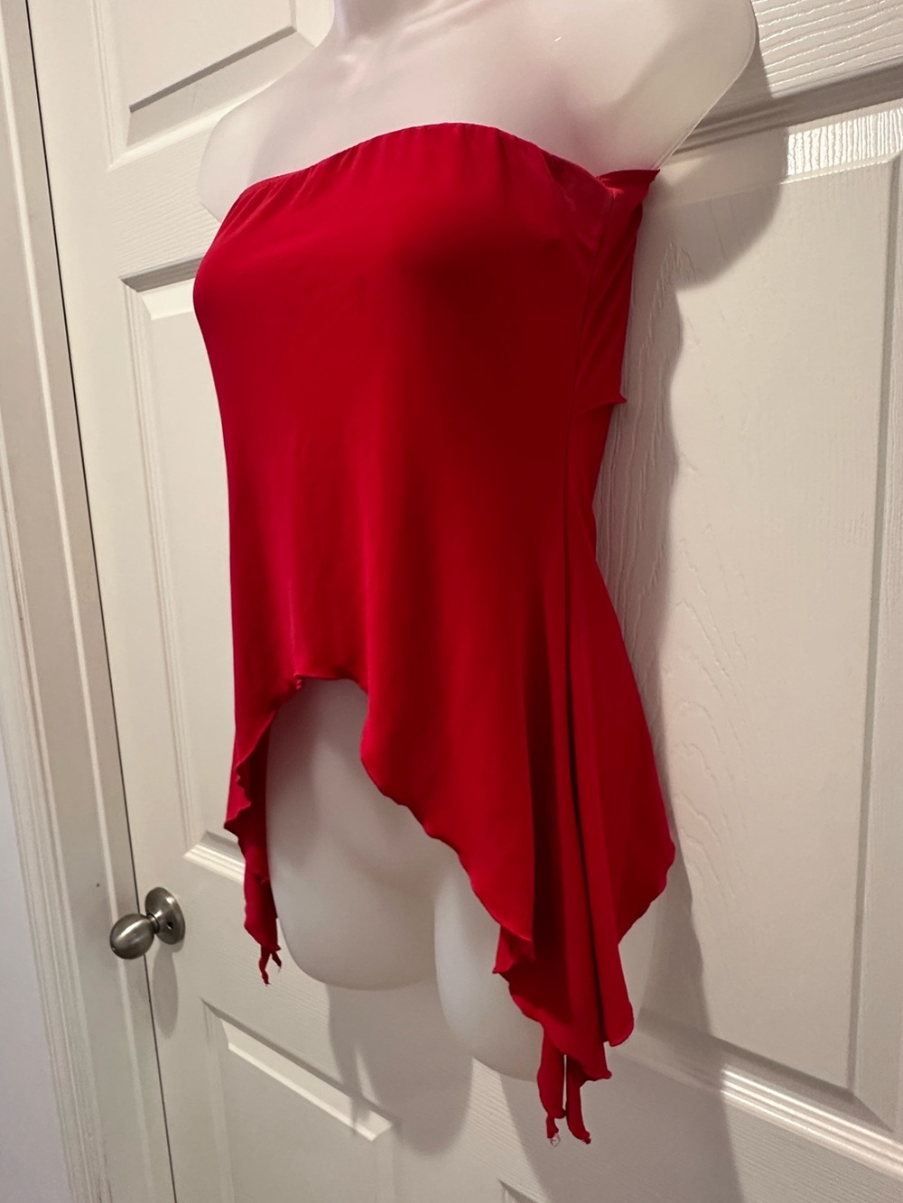 Vintage Y2K ENT Entrancy DEB Red Halter Handkerchief Top Made USA M Clubwear